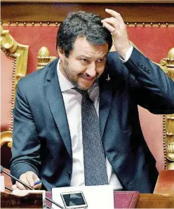  ?? Ansa ?? Vicepremie­r Matteo Salvini guida la Lega dal 2013