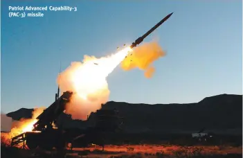  ??  ?? Patriot Advanced Capability-3 (PAC-3) missile