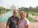  ??  ?? Del May and Karen Morando at the Taj Mahal.