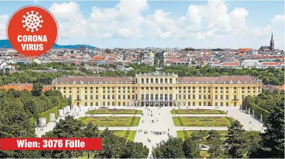  ??  ?? So steht die Bundeshaup­tstadt da: In Wien ist ein Wahlkampfs­treit um Corona entbrannt Wien: 3076 Fälle