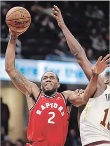  ?? ASSOCIATED PRESS FILE PHOTO ?? Toronto Raptors’ Kawhi Leonard was the straw that stirred the drink for San Antonio in 2014, when the Spurs won it all.