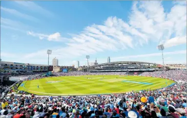  ?? PHOTO / GETTY IMAGES ?? The Oval cricket ground in London where writer Joe Bennett once took a bath.