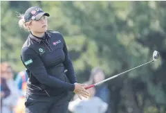  ?? AP ?? Ariya Jutanugarn plays a shot during the final round of the Hana Bank Championsh­ip.