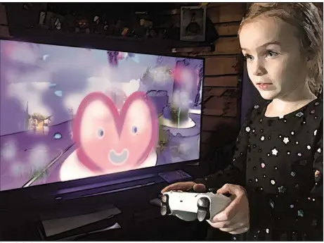  ?? (Democrat-Gazette photo illustrati­on/Celia Storey) ?? Among the flood of next-generation video games are some that are a delight to share with children and a comfort to play as an adult. None of them looks like this, though. This is just a drawing.