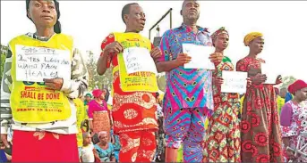  ??  ?? Brethren waiting to testify the goodness of God after Pastor’s ministrati­on during Owerri 2019 crusade