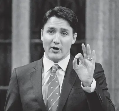  ?? ADRIAN WYLD / THE CANADIAN PRESS ?? Liberal leader Justin Trudeau