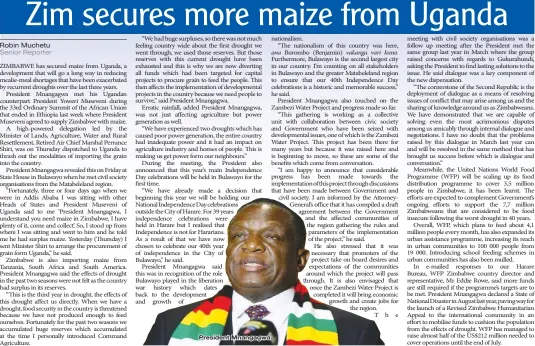  ??  ?? President Mnangagwa