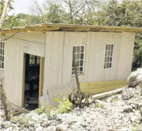  ??  ?? The wooden dwelling built for 60-year-old Ucal Sinclair.