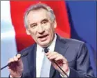  ?? LOIC VENANCE/AFP ?? François Bayrou has given his support to presidenti­al candidate Emmanuel Macron to counter the ‘major threat’ posed by the far-right.