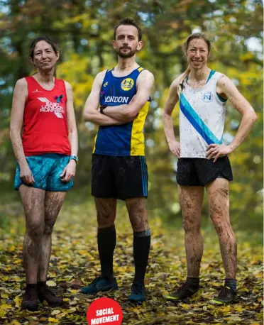  ??  ?? (Left to right) Maud Hodson, Alan Venning and Kelly Clark are united in their belief that the race distances should be equalised SOCIAL MOVEMENT