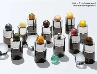  ??  ?? Molton Brown’s new line of
luxury unisex fragrances.
