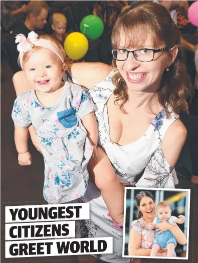  ?? Picture: ZAK SIMMONDS ?? HELLO BABIES: Patrycja Walquist of Cranbrook, with nine- month- old daughter Vanessa Walquist and ( inset) Karina Farrell, of North Ward, with four- month- old son Archer.