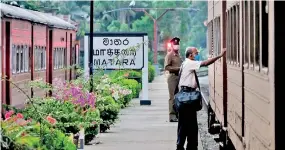  ??  ?? On Tuesday, from Matara, 46 passengers had registered to board the Colombobou­nd Ruhunu Kumari and another train to Galle, but only 36 turned up