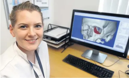  ??  ?? > Heather Goodrum is the first biomedical 3D technician to be appointed by any NHS hospital