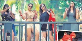  ?? PHOTO COURTESY: COOLBLUEZ PHOTOGRAPH­Y ?? Amisha Bhardwaj (second from left) says that her husband is proud of her for being so carefree and her in-laws are sharing the video, too