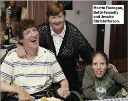  ??  ?? Martin Flanagan, Betty Fennelly and Jessica Christoffe­rson.