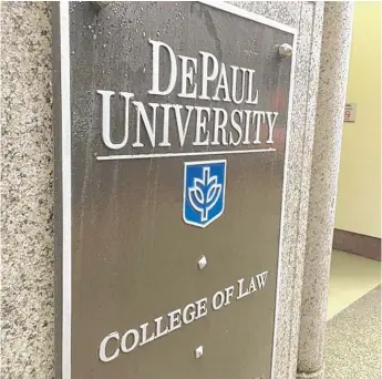  ?? SUN- TIMES FILE PHOTO ?? A DePaul Law School professor’s class was canceled shortly after he used the N- word in a class discussion about a legal concept.