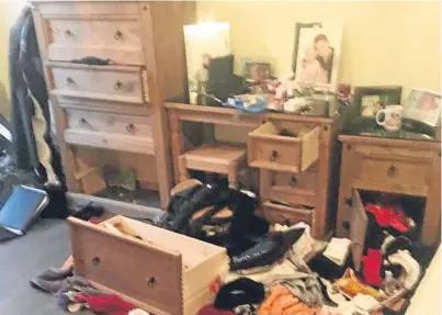  ??  ?? The Maclean family home was ransacked while they were out celebratin­g their anniversar­y.