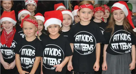  ??  ?? The children from Fit Kids/Fit Teens taking part in a performanc­e in Scotch Hall.