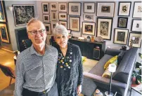  ?? BILL O’LEARY/WASHINGTON POST ?? Chris and Beverly With live in a condominiu­m packed with original artwork and framed items. ‘No space goes untouched,’ she says.