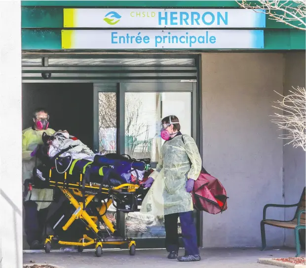  ?? JOHN MAHONEY / POSTMEDIA NEWS FILES ?? A sweeping inquiry will look into deaths at several long-term care centres across Quebec, but its main focus will be those that occurred at the
Résidence Herron CHSLD in Dorval last spring during the COVID-19 pandemic.