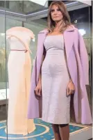 ?? SAUL LOEB/AFP/GETTY IMAGES ?? First lady Melania Trump donated her inaugural gown to the Smithsonia­n in 2017.