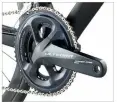  ??  ?? Giant’s power meter is embedded in the Shimano Ultegra crank