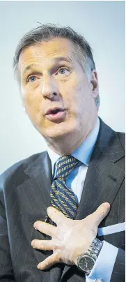  ?? ERNEST DOROSZUK / POSTMEDIA NEWS FILES ?? Former Tory leadership hopeful Maxime Bernier has been asked by the party’s lawyers to refrain from accessing a list of Conservati­ve members, after the Quebec MP announced he was quitting caucus to form his own party.