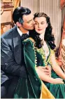  ??  ?? Forceful: Rhett Butler put a smile on Scarlett O’hara’s face