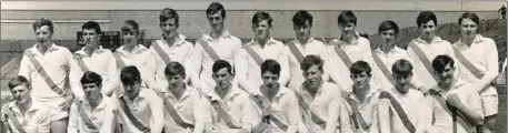  ??  ?? The All-Ireland winning St. Peter’s College Senior hurling squad of 1968.