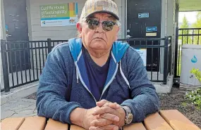  ?? DIRK MEISSNER THE CANADIAN PRESS ?? Percy Casper, a survivor of the former Kamloops residentia­l school, says he had a difficult year following the announceme­nt of the discovery of an unmarked burial site, but found solace in the sympathies of strangers who approached him.