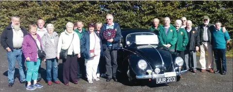  ??  ?? Members of Bray Vintage Club at the launch of the ninth Original Garden of Ireland Vintage Run, which takes place later this month.