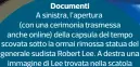  ?? ?? Documenti
A sinistra, l’apertura
(con una cerimonia trasmessa anche online) della capsula del tempo scovata sotto la ormai rimossa statua del generale sudista Robert Lee. A destra una immagine di Lee trovata nella scatola