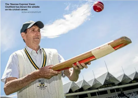  ?? ROSA WOODS/STUFF ?? The ‘Naenae Express’ Ewen Chatfield has blown the whistle on his cricket career. Ewen Chatfield is carried from Eden Park after being hit in the head on his test debut against England in 1975.