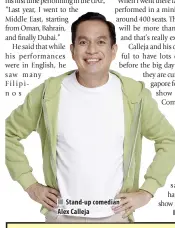  ?? ?? n Stand-up comedian Alex Calleja