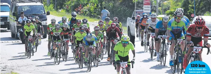  ?? FOTOS: DELMER MARTÍNEZ ?? Fueron 300 ciclistas los que participar­on en la Vuelta Roja provenient­es de Honduras, Guatemala y Belice, donde el certamen fue un gran espectácul­o.