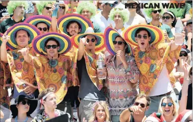  ?? Picture: PHANDO JIKELO ?? Fans cheer for the Blitzbokke at the Cape Town Stadium during play in the HSBC Sevens tournament yesterday. The tournament ends today.