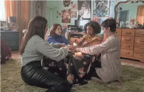  ?? RAFY PHOTOGRAPH­Y ?? Teen girls Lourdes (Zoey Luna, far left), Frankie (Gideon Adlon) Tabby (Lovie Simone) and Lily (Cailee Spaeny) get witchy in “The Craft: Legacy.”