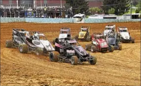  ?? SUBMITTED PHOTO - CARL HESS ?? Pictured above is the rather appropriat­ely named Mad Scramble for the Micro Sprint 600 division. The 600 class once again attracted over 50 entries at Action Track USA on May 18.