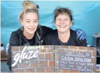  ??  ?? Rebecca Slane and Fiona Graham from Oh My Glaze street food