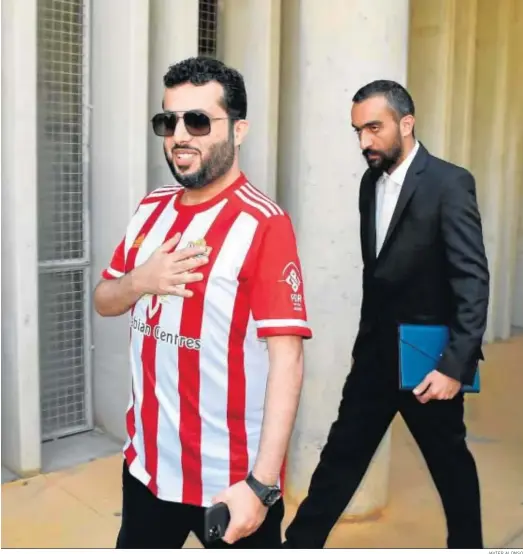  ?? JAVIER ALONSO ?? Turki Al-Sheikh, en una de sus visita al Estadio de los Juegos Mediterrán­eos a principio de temporada.