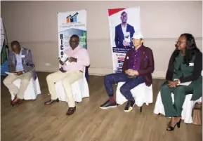  ?? ?? A Book Panel Discussion moderated by Gumiguru managing director Simba Nyamadzawo (far left)