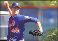  ?? Jeff Roberson / Associated Press ?? Pitcher Jacob deGrom and the Mets are in a standoff when it comes to negotiatin­g a contract extension.