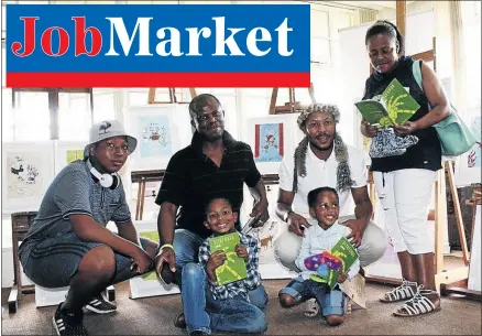  ?? PHOTO: RENE SCHOLTZ ?? Siya Masuku, third from left, at the launch of ‘Siyafunda isiZulu’ at the 2016 Puku Afri-Kids Festival in November.