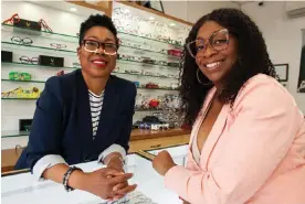  ?? Talaie/The Guardian ?? Tracy Green and Nancey Harris, co-founders of Vontélle Eyewear. Photograph: Ramin