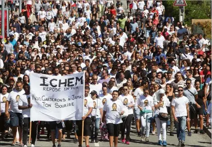  ?? (Photo doc Philippe Arnassan) ?? Une marche blanche avait été organisée à Saint-Raphaël quelques jours après la mort d’Ichem.