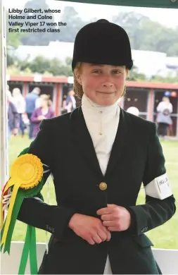  ??  ?? Libby Gilbert, whose Holme and Colne Valley Viper 17 won the first restricted class