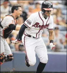  ?? CURTIS COMPTON / CCOMPTON@AJC.COM ?? Mallex Smith could start season in Triple-A because of the Braves’ logjam in the outfield and his need to get playing time.
