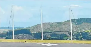  ?? Photo / Mike Chubb ?? The triple masts brought Whanga¯ rei Airport runway to a standstill as Sea Eagle II arrived in April.