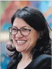  ?? PAUL SANCYA THE ASSOCIATED PRESS ?? Rashida Tlaib became one of two Muslim women elected to Congress for the first time.